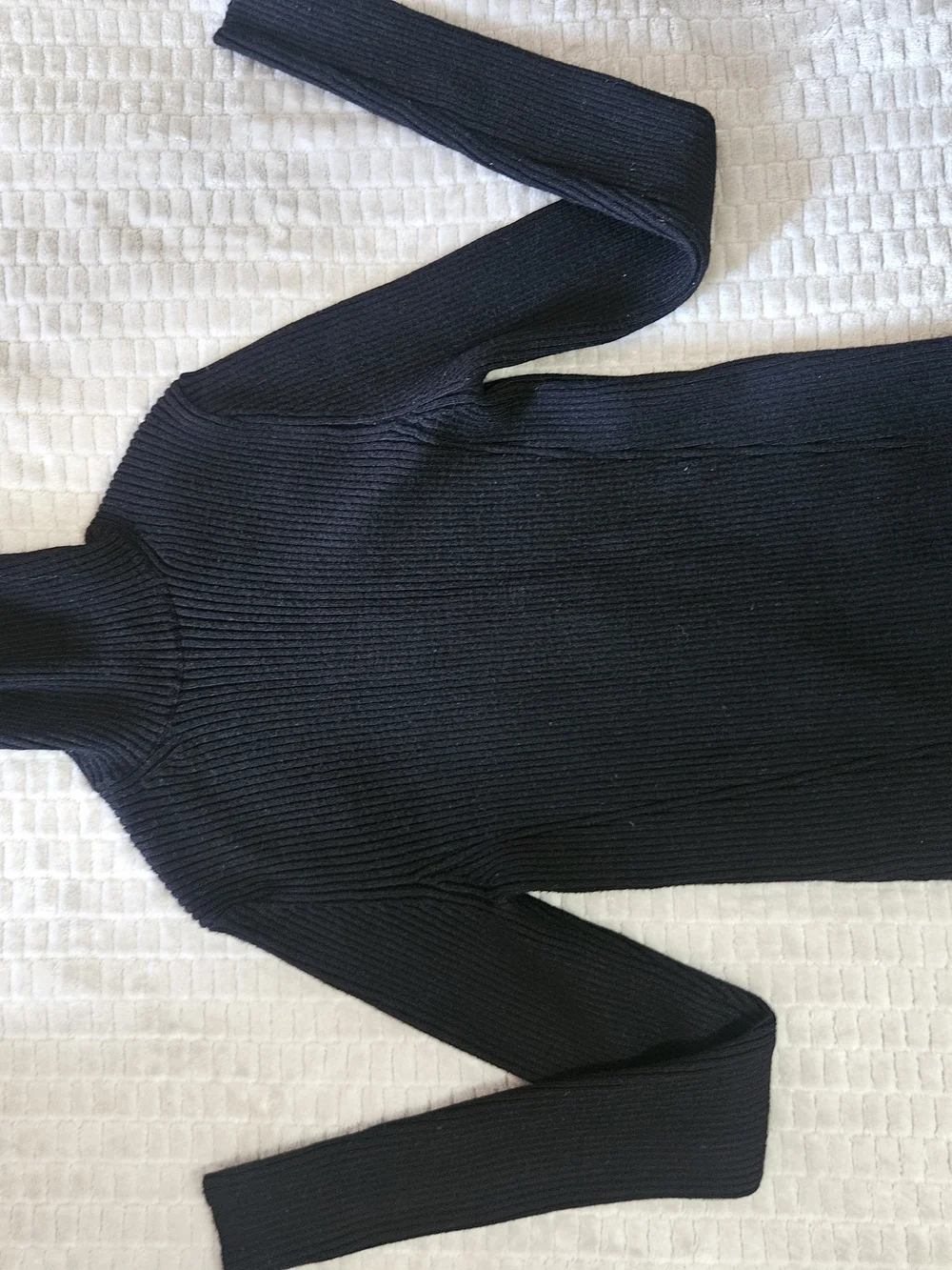 Zara Black Ribbed Turtleneck Sweater